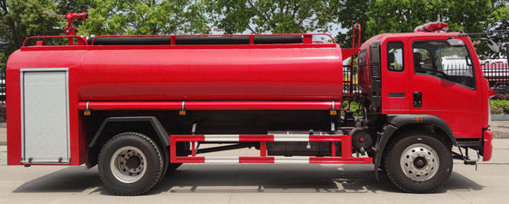 HOWO 118KW Fire Fighting Water Truck 6 Wheeled 8 Ton Multifunctional