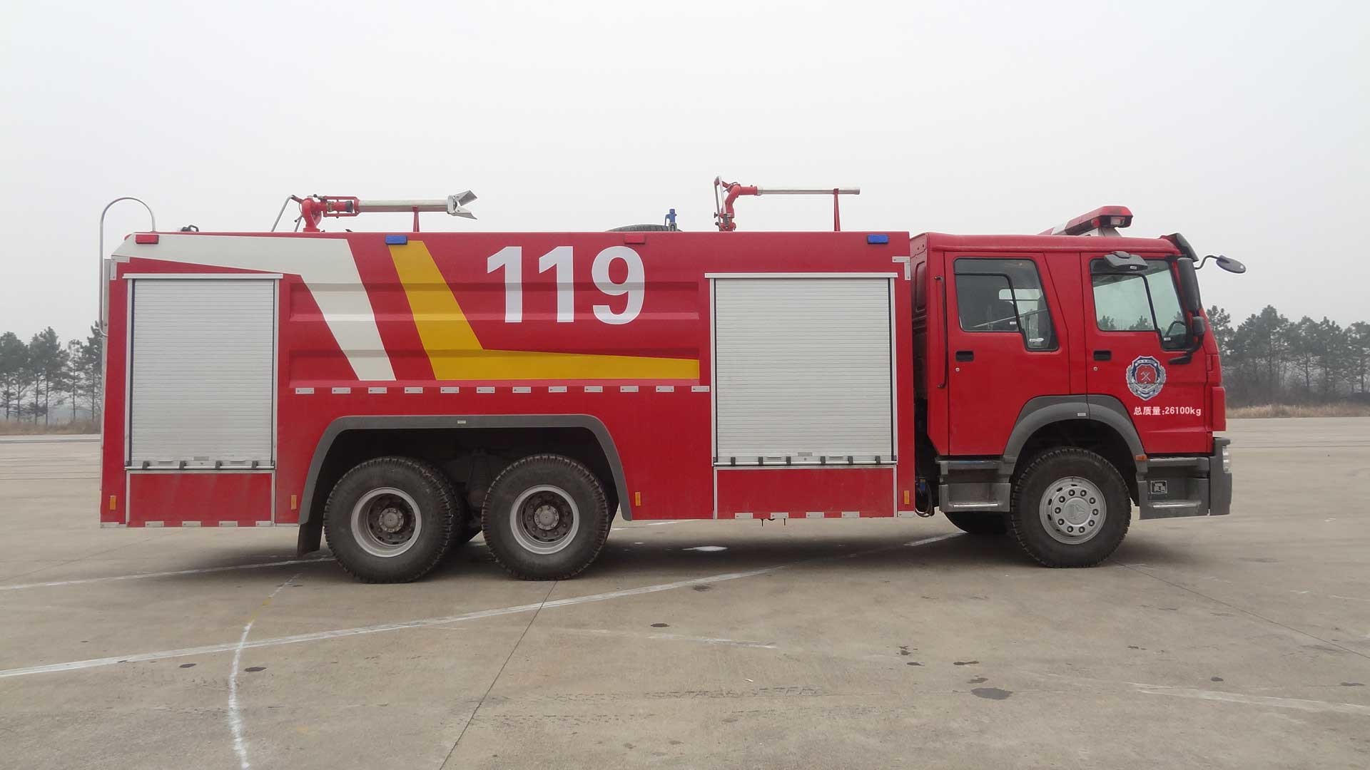 6x4 276kw Rapid Rescue Fire Engine , Diesel Emergency Rescue Truck ...