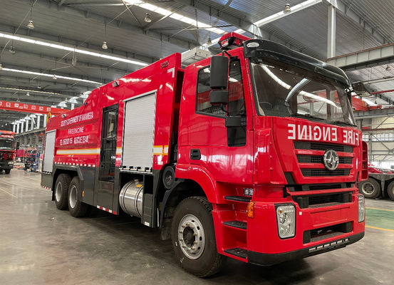 10 Ton Foam Rescue Engine Fire Truck 6x4 For Emergency Fire Fighting