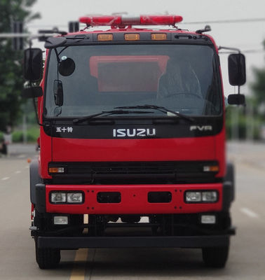 Heavy Duty Water Tank Fire Truck 240HP 6 Wheeled 10T Red Color